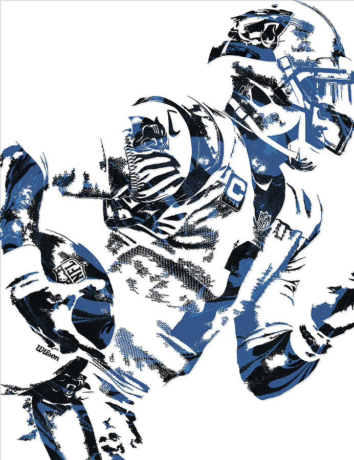 Cam Newton Carolina Panthers Art by Joe Hamilton