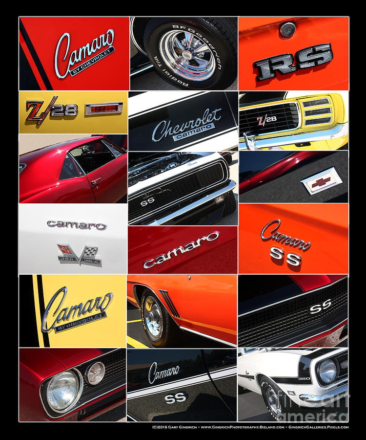 Car Photograph - Camaro Collage by Gary Gingrich Galleries