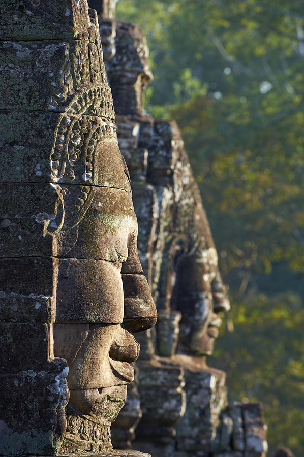 Cambodia, Angkor, Bayon Temple, Xiii Th Century Photograph by Bruno Morandi