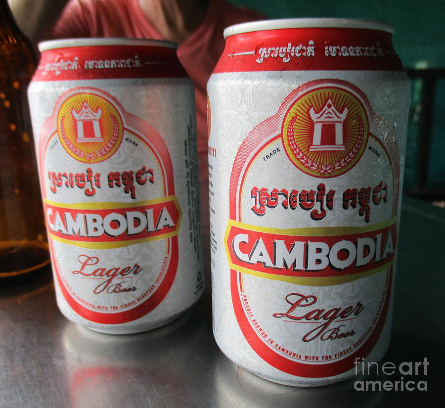 Cambodia Beer Photograph by Randall Weidner