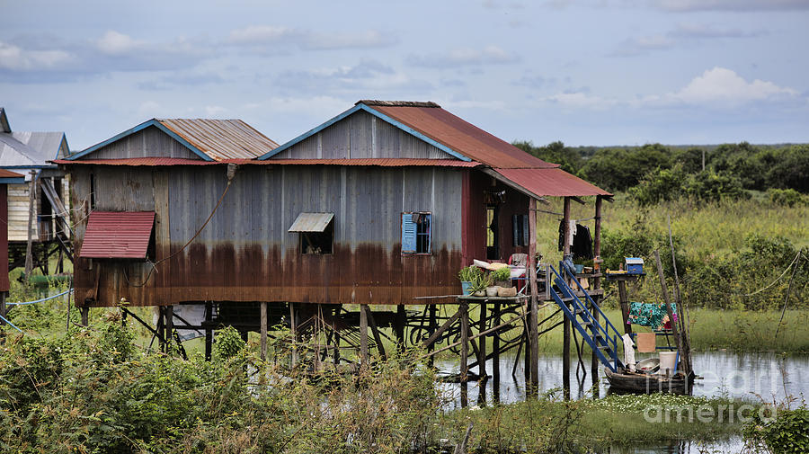 Cambodia housing poor Photograph by Chuck Kuhn - Pixels