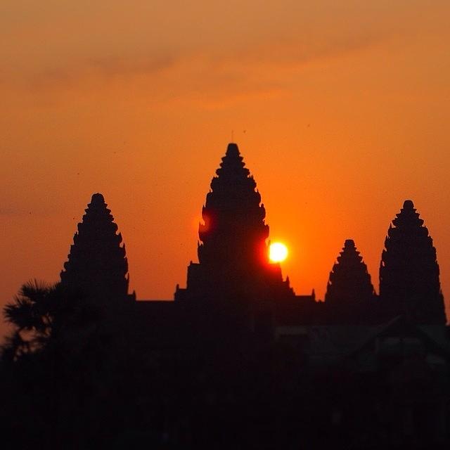 Landscape Photograph - #cambodia #sunrise #sun #orange #angkor by Moto Moto