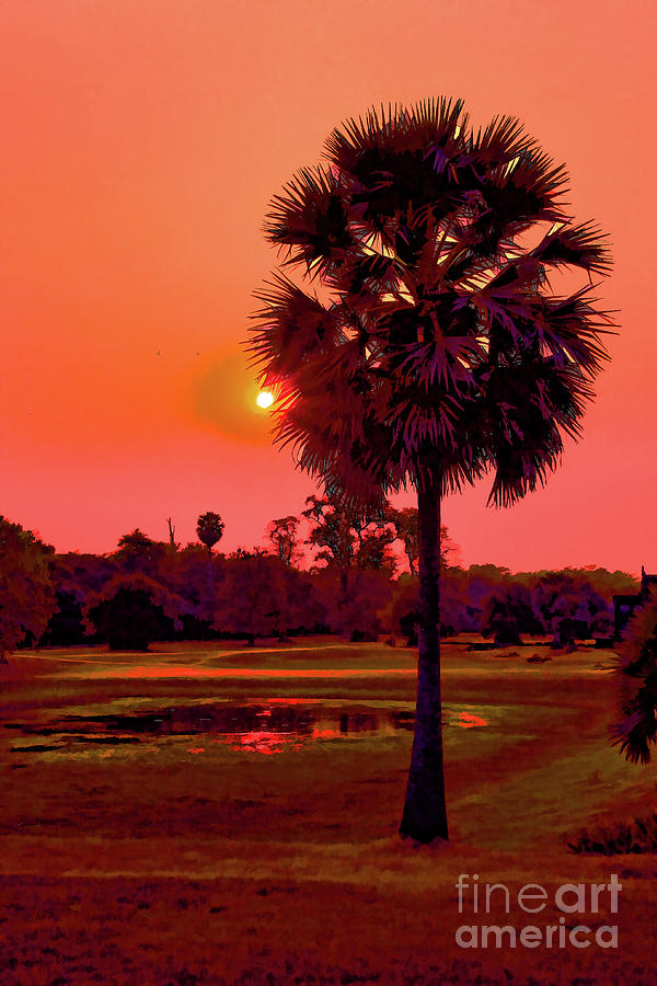 Cambodia Sunset Photograph by Rick Bragan