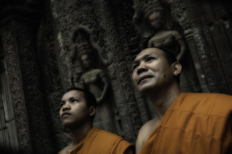 Hailand Photograph - Cambodian Monks 3 by David Longstreath