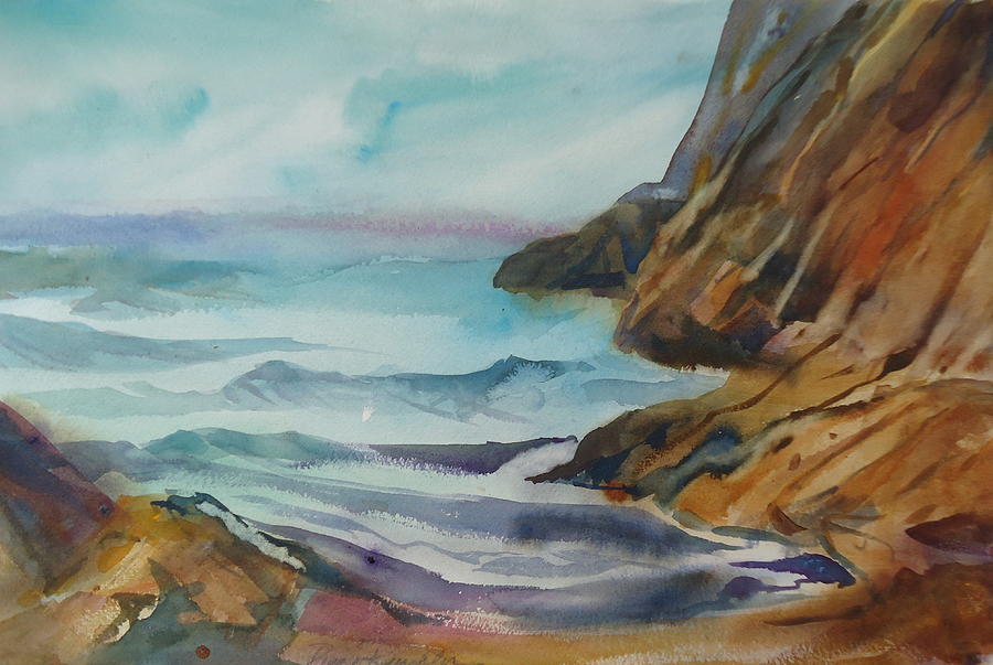 Cambria Cove Painting by Diane Renchler