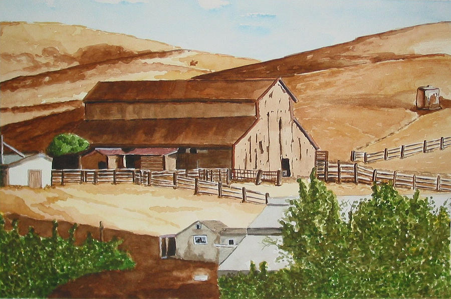 Cambrian Barn Painting by Gerald Carpenter