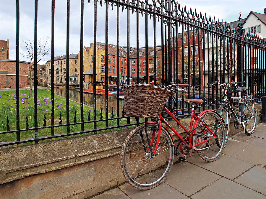 Bicycles on Magdalene Bridge Cambridge Photograph by Gill Billington