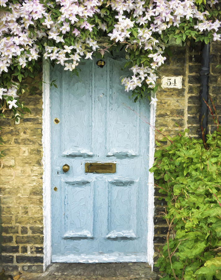 Cambridge Doorway 54 Painterly Effect Photograph by Carol Leigh
