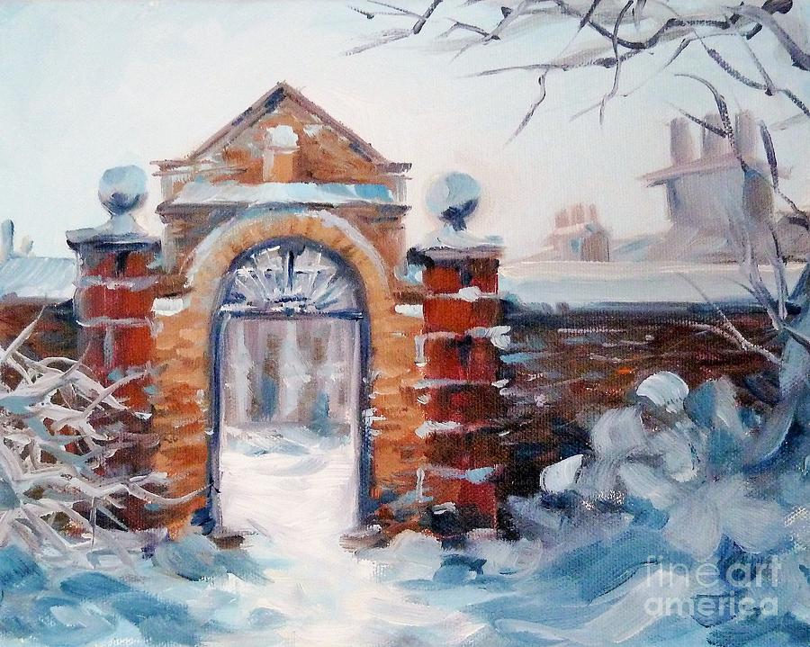Cambridge in Snow Painting by K M Pawelec