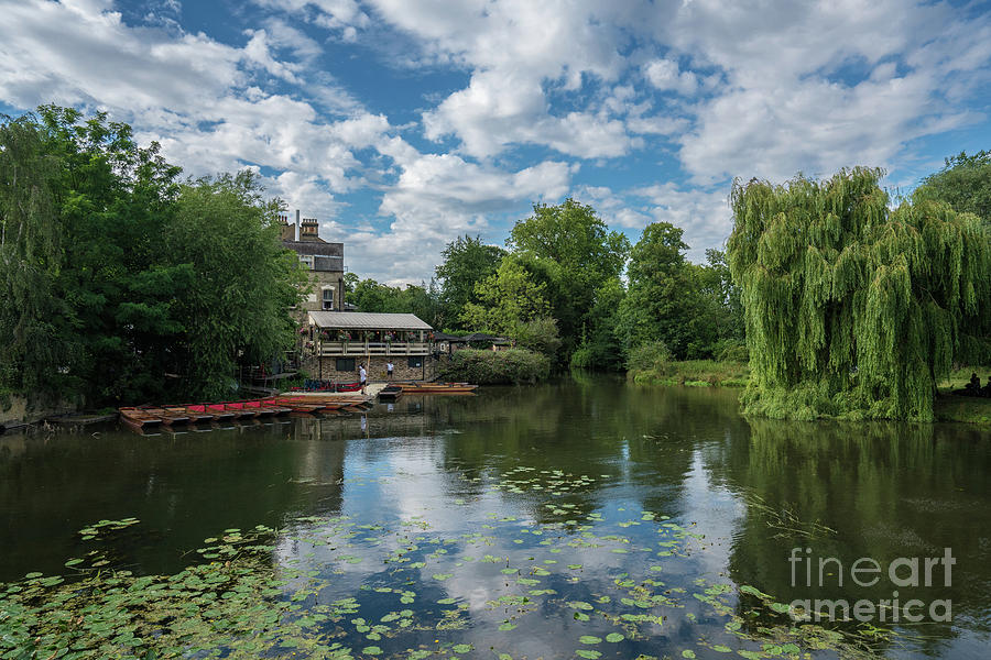 Cambridge Mill Pond Punting Cloudscape Photograph by Mike Reid