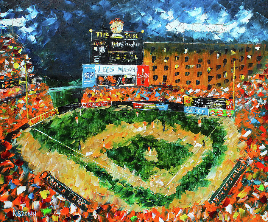Camden Yards Painting by Kevin Brown