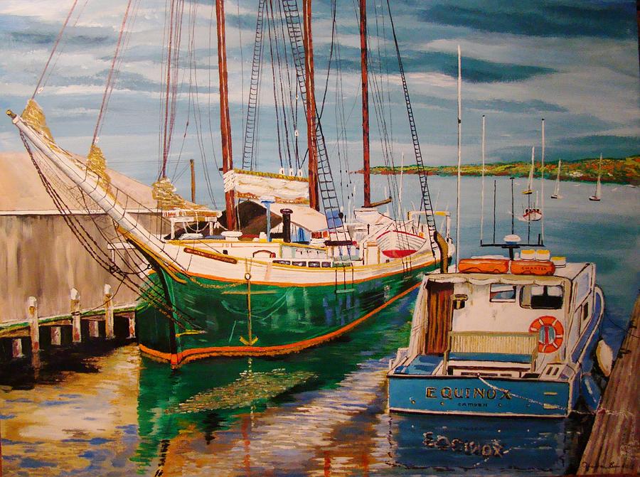 Boat Painting - Camden by Yvonne Breen