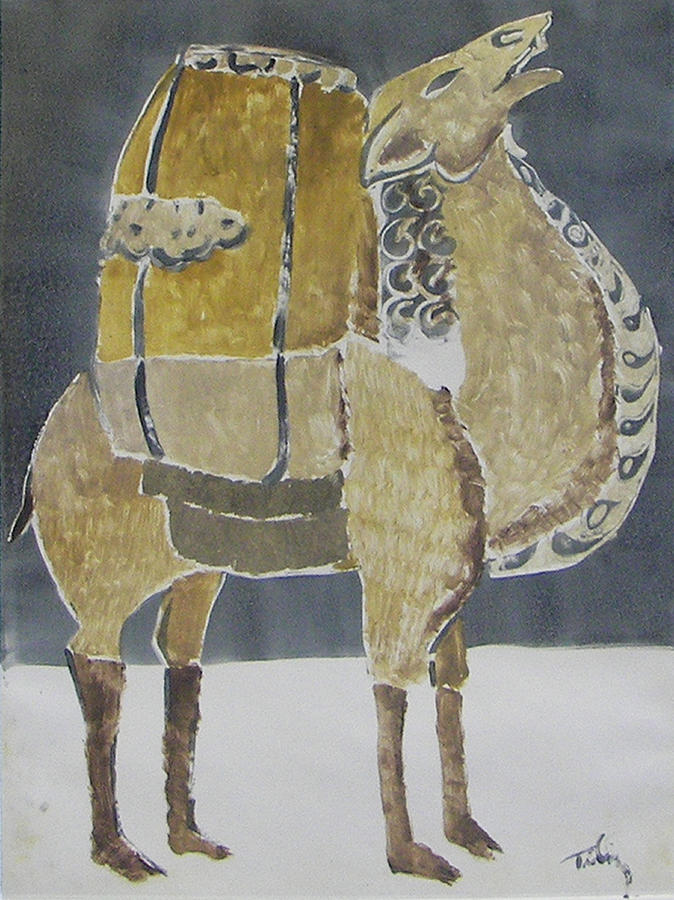 Camel Facing Right Painting by Thomas Tribby