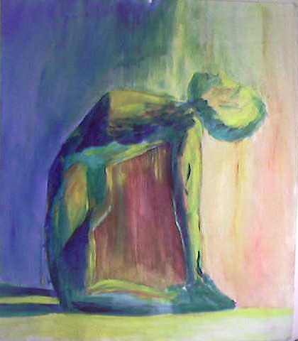 Yoga Painting - Camel Pose by Renee Maloney Yoga Painting - Camel Pose by Renee Maloney