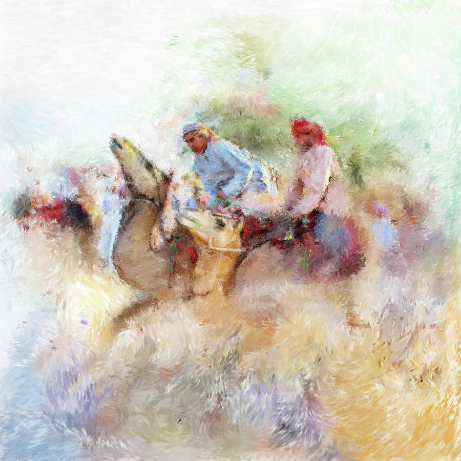 Camel Race 2 668 1 Painting by Mawra Tahreem