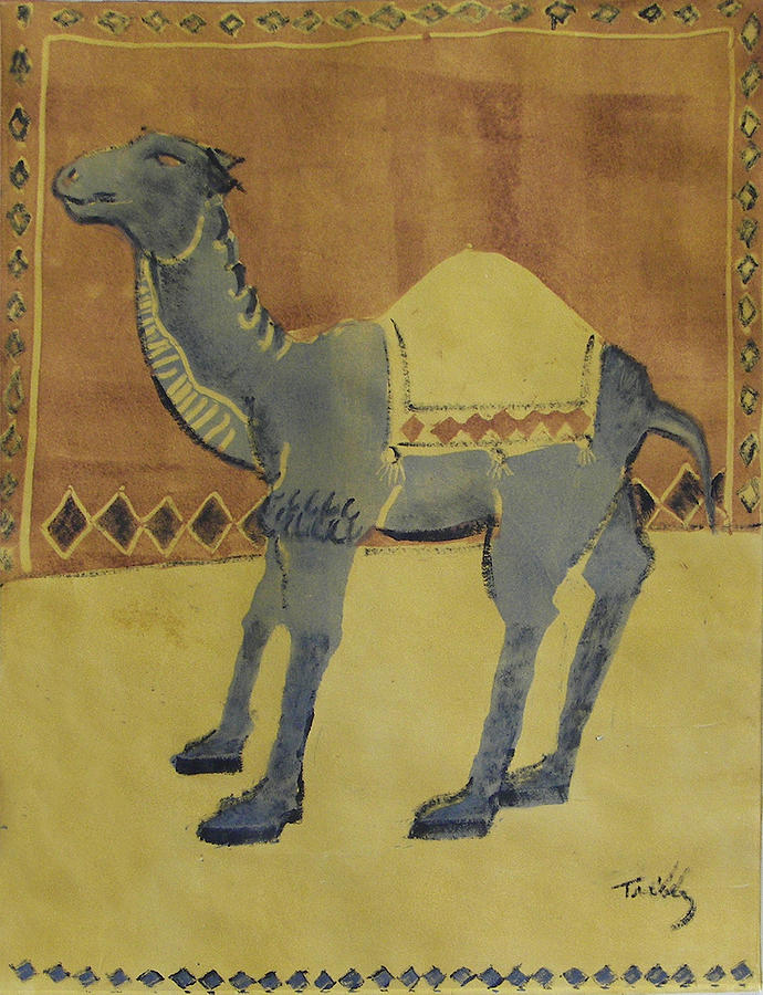 Animal Painting - Camel with Diamonds by Thomas Tribby