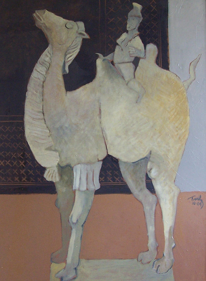 Camel with Rider Painting by Thomas Tribby