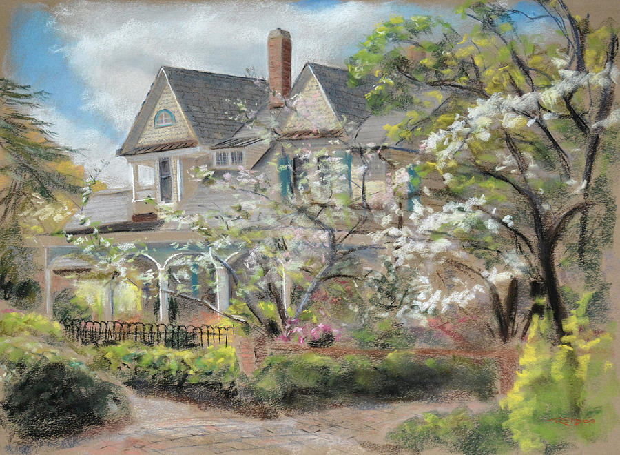 Camellia Cottage Pastel by Christopher Reid