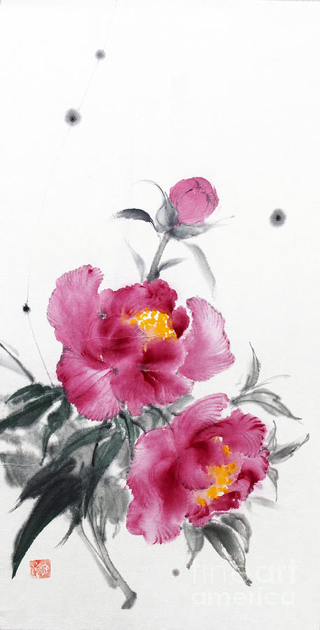 Camellia / Tsubaki Painting by Fumiyo Yoshikawa - Fine Art America