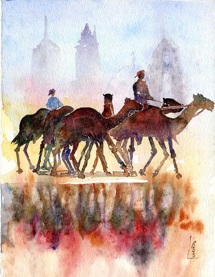 Camelrider Painting by Beena Samuel