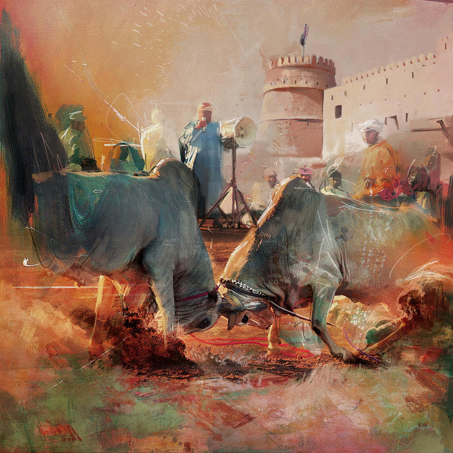 Camels and Desert 27 Painting by Mahnoor Shah