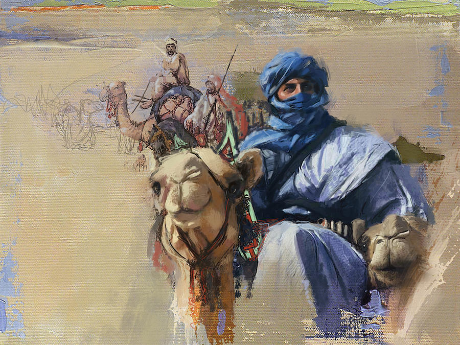 Camel Painting - Camels and Desert 4 by Mahnoor Shah