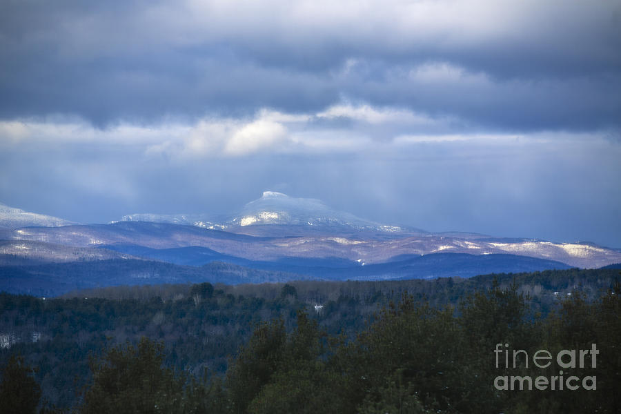 Winter Photograph - Camels Hump Mountain  by Diane Diederich