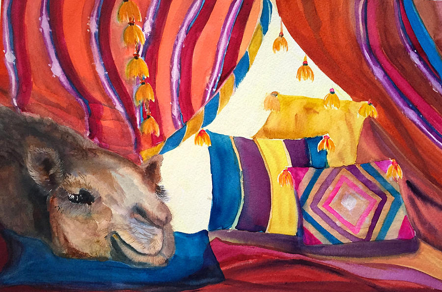 Camels Nose Under the Tent Painting by Mary Gorman