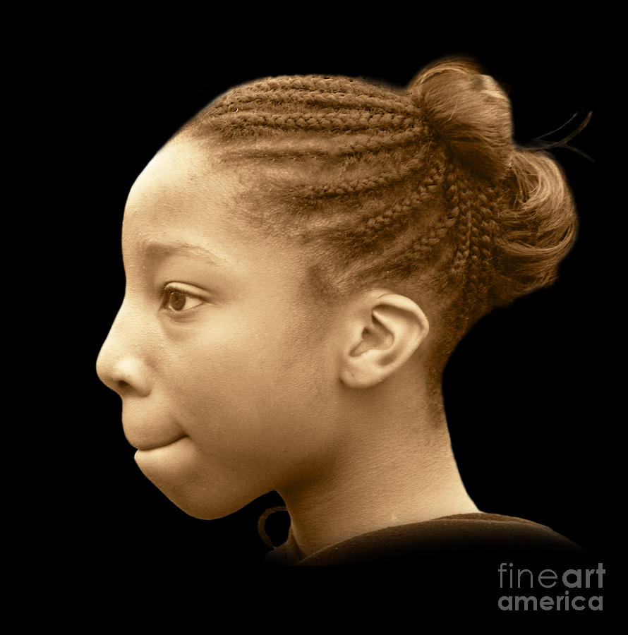 Black Girl Photograph - Cameo Of Thought by Richard Gordon Black Girl Photograph - Cameo Of Thought by Richard Gordon