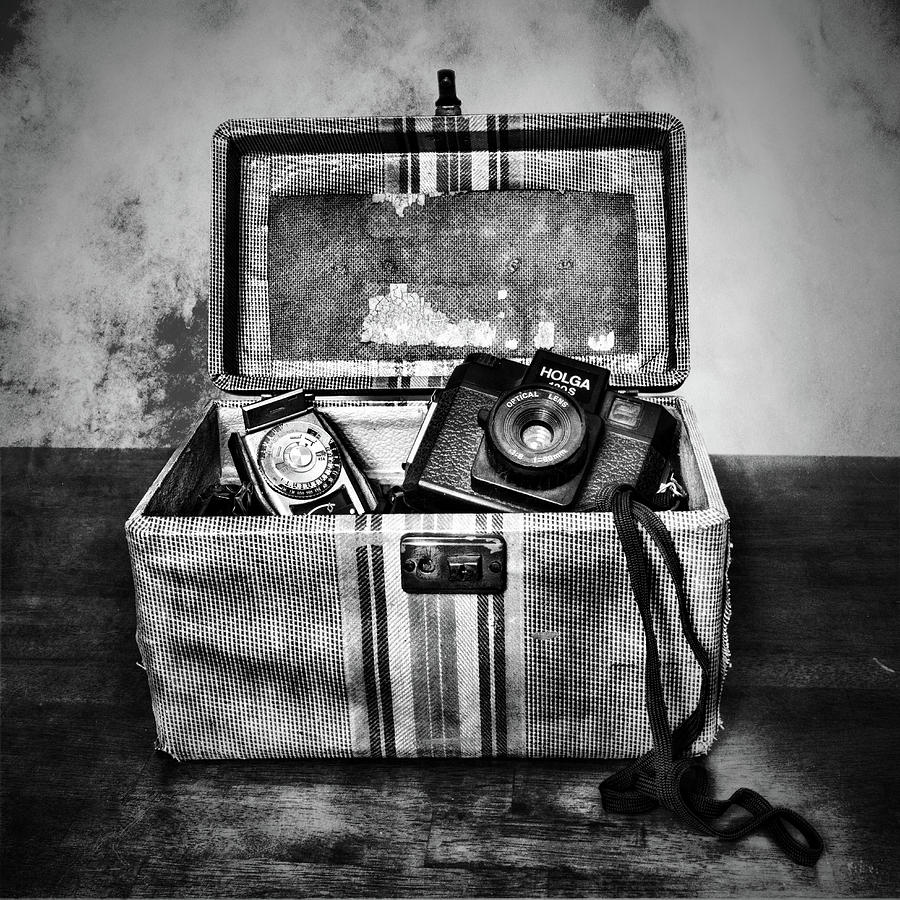 Camera Bag Black and White Photograph by Sharon Popek