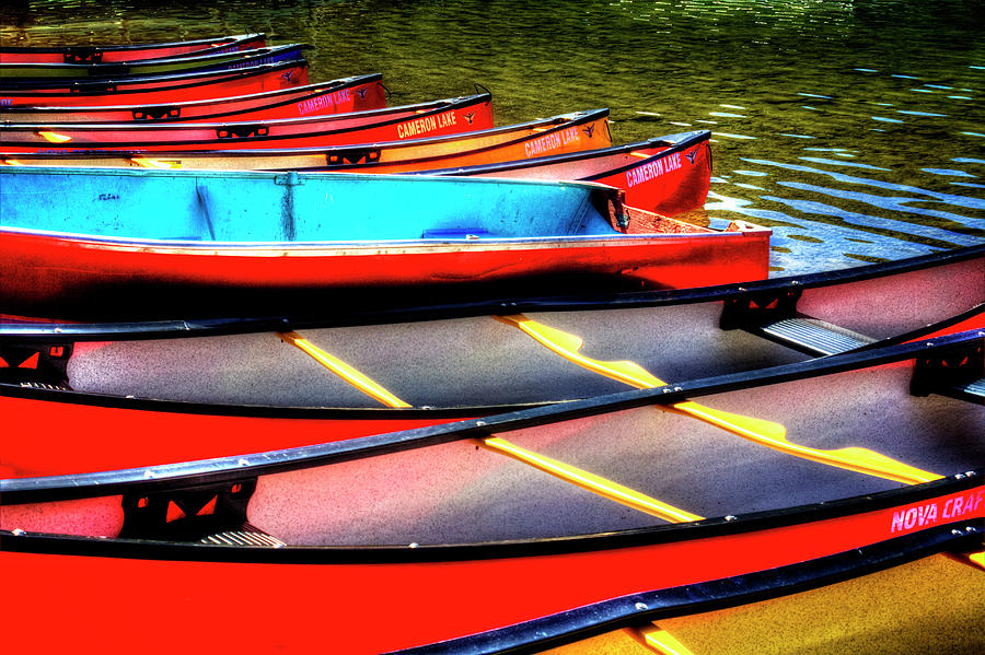 Cameron Lake Rental Canoes Photograph