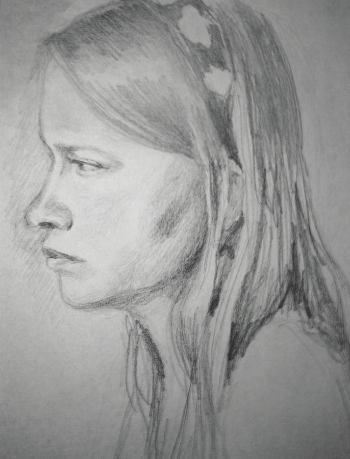 Cami Profile Drawing by Ashlie Burgun