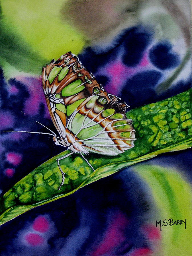 Butterfly Painting - Camouflage by Maria Barry