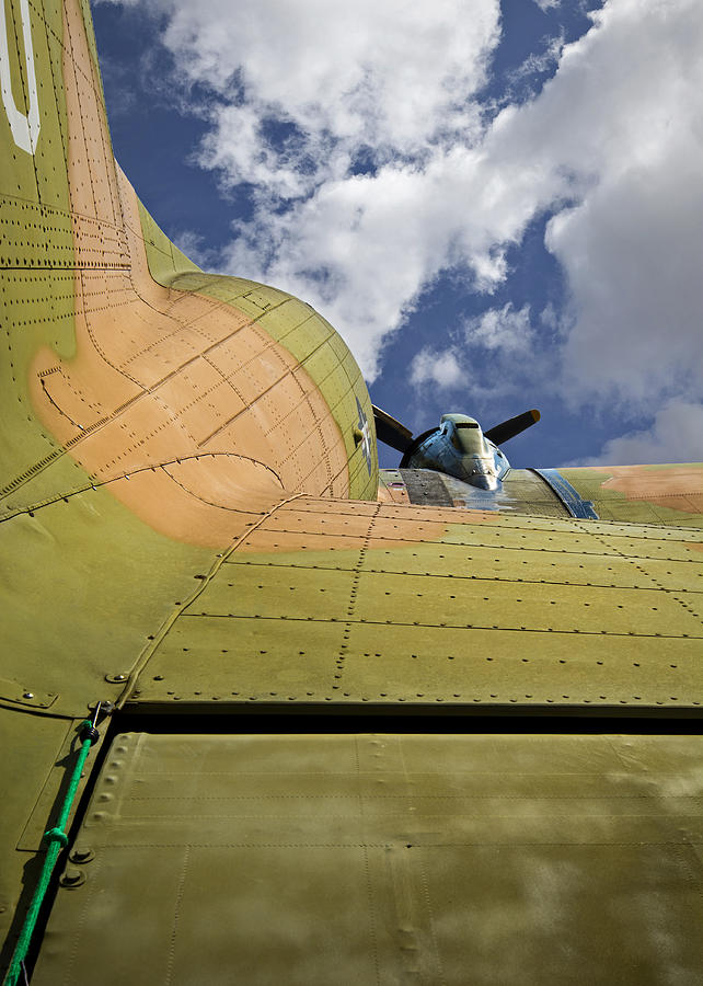 Camouflaged Propeller Aiplane Photograph