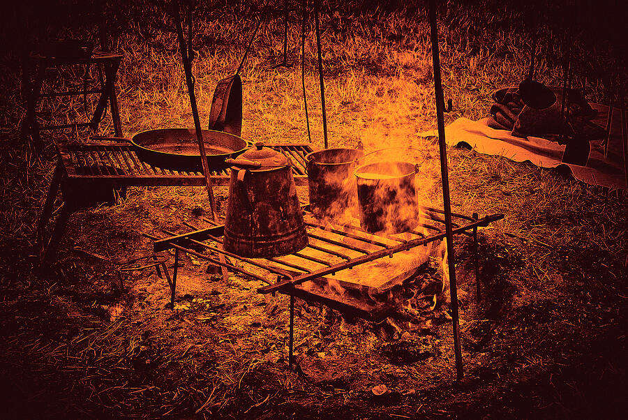Camp fire - stove Photograph by Paul W Faust - Impressions of Light