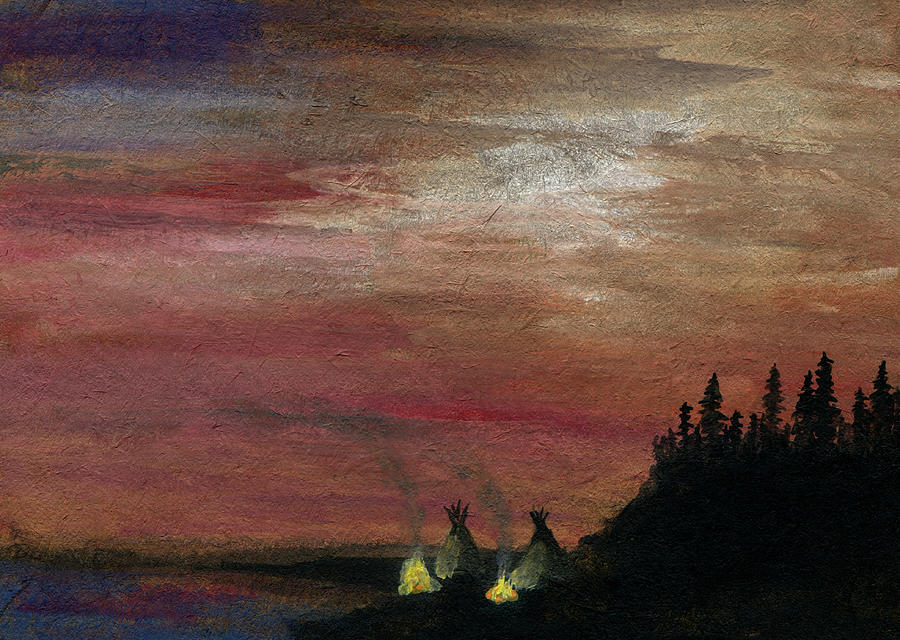 Camp of the Two Fires Painting by R Kyllo