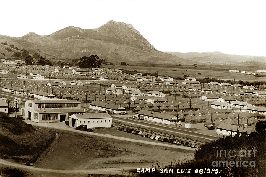 Army Camp Photograph - Army Camp San Luis Obispo 1945 by Monterey County Historical Society