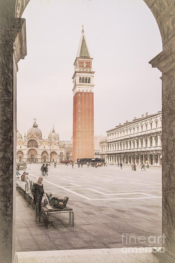 Campanile, Venice Digital Art by Howard Ferrier