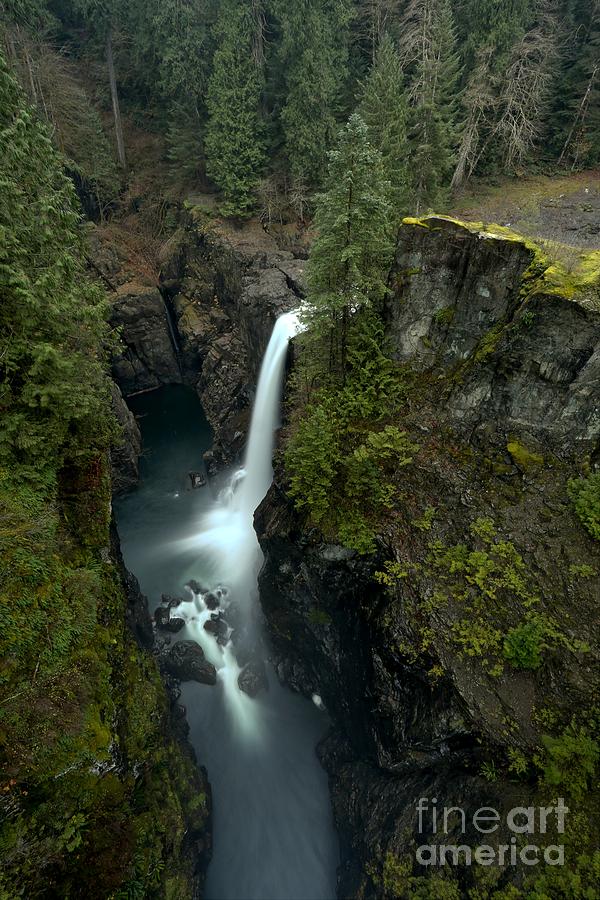 Campbell River Rain Forest Waterfall Photograph by Adam Jewell