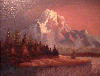 Mountains Painting - Camped Along The Snake by Gordon Sage Mountains Painting - Camped Along The Snake by Gordon Sage