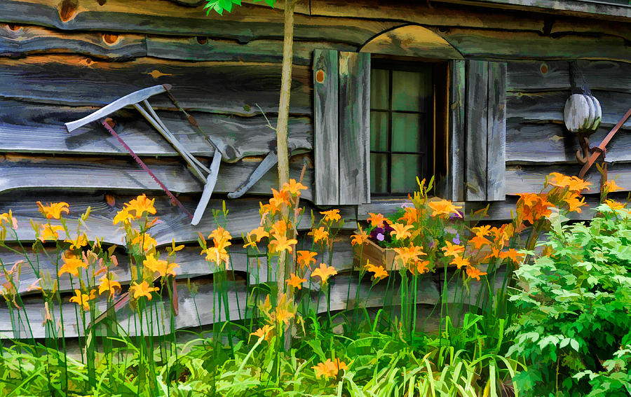 Campfire Lodgings Rustic Cabin Photograph by Ginger Wakem