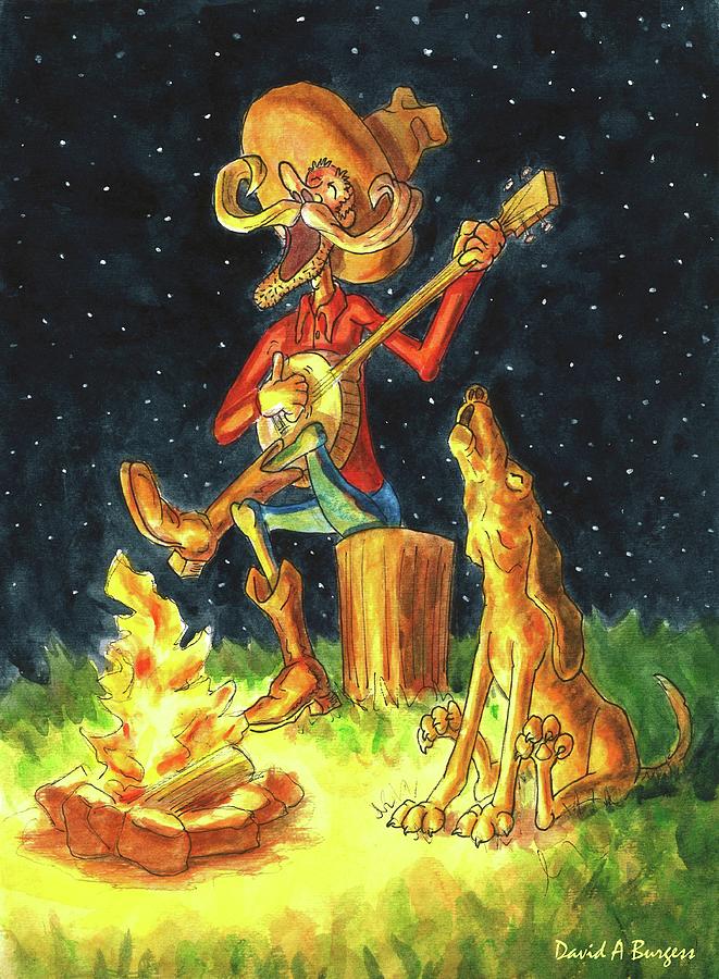 Campfire Songs Painting by David Burgess