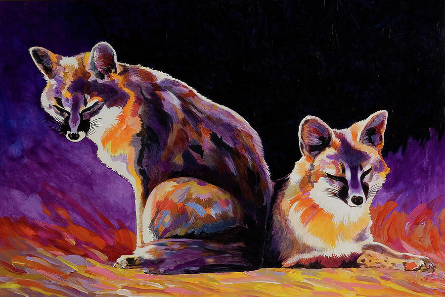 Campfire Surveillance Team Painting by Bob Coonts