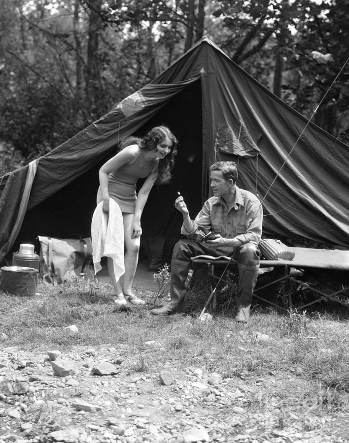 Camping Couple, C.1920s Photograph by H. Armstrong Roberts/ClassicStock