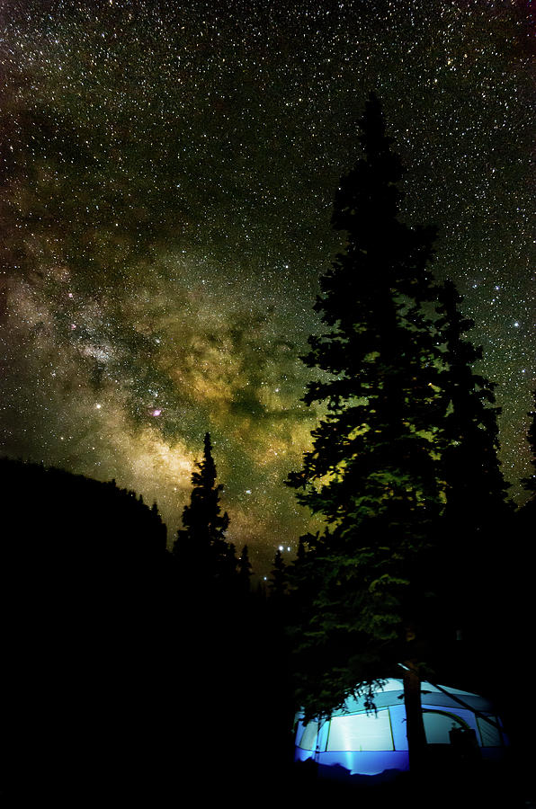 Camping under the Milky Way Photograph by Adam Reinhart