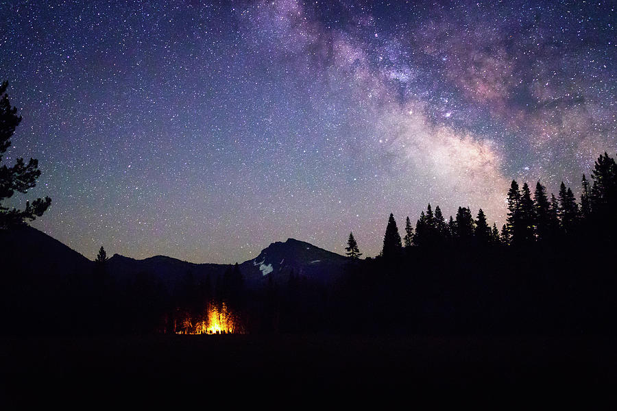Mountain Photograph - Camping Under the Milky Way by Marnie Patchett