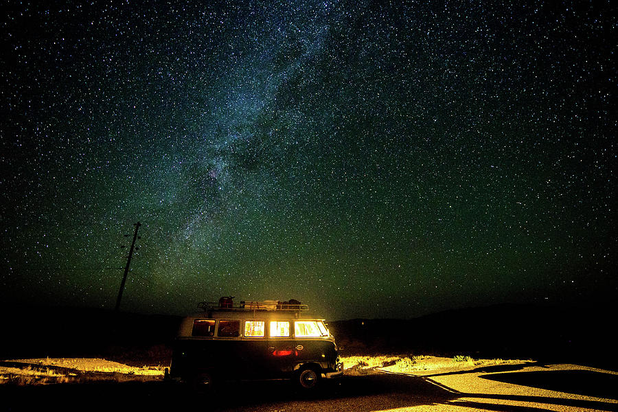 Night Sky Photograph - Camping under the stars by Kristen Beck