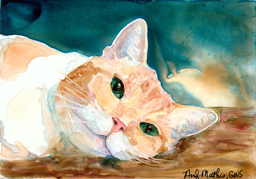 Cat Painting - Can We Play Now Please by Andy  Mathis