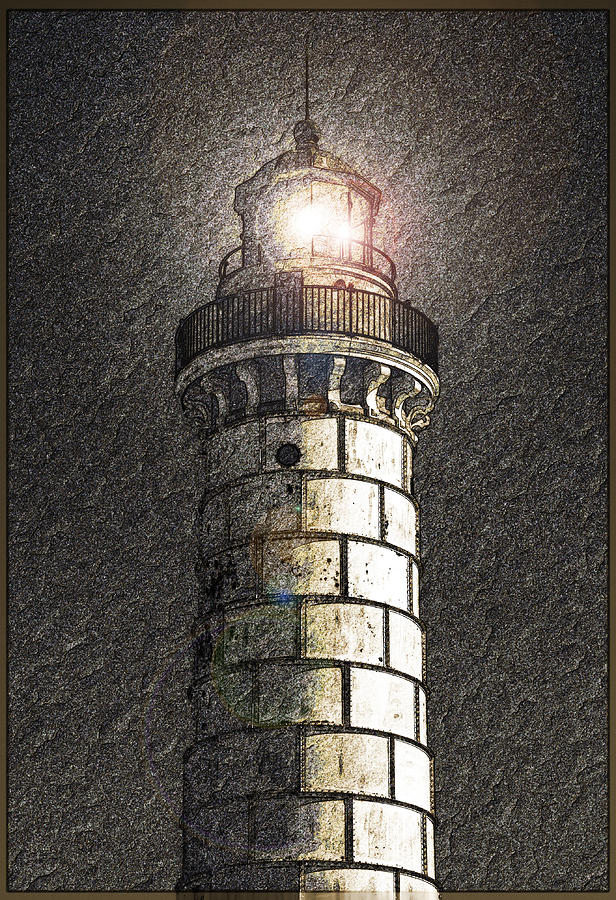 Cana Island Lighthouse Re-Imagined Photograph by David T Wilkinson