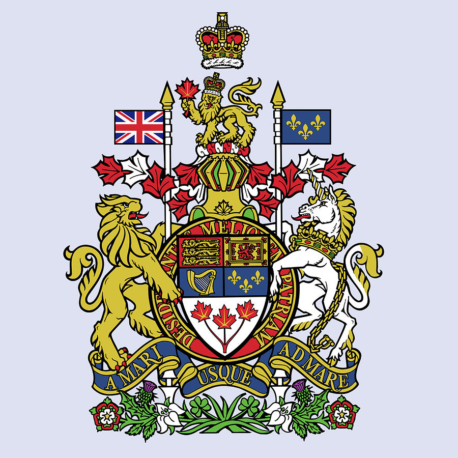 Canada Coat of Arms Drawing by Movie Poster Prints | Pixels